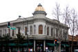 Italianate corner building with tower. San Jose, CA.