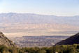 View of Palm Springs from surrounding hills. CA.