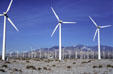 Wind turbines supply power to Palm Springs. CA.