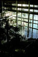 Indoor lobby shuttle boat dock in Desert Springs Resort. Palm Desert, CA.