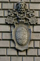 Relief carving of crossed keys on 818 Plaza. Los Angeles, CA.