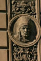 Carved Indian face on Washington Mutual Building. Los Angeles, CA.