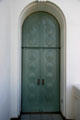 Art Deco door of Griffith Observatory. Los Angeles, CA.