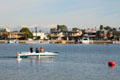 Homes along inlet at Seal Beach. Long Beach, CA.