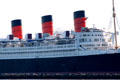 Stacks of Queen Mary. Long Beach, CA.