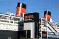 Queen Mary Hotel entrance structure. Long Beach, CA.