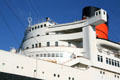 Bridge of Queen Mary. Long Beach, CA