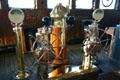 Wheels & instruments on bridge of Queen Mary. Long Beach, CA.