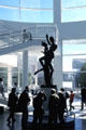 Lobby of J. Paul Getty Museum with classical statue. Malibu, CA.