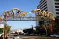 Dragon gate entrance to Los Angeles Chinatown. Los Angeles, CA.
