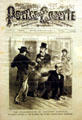 Graphic of assassination of President Garfield from Police Gazette at LA County Natural History Museum. Los Angeles, CA.