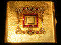 Gold compact given by Clark Gable to Carol Lombard at LA County Natural History Museum. Los Angeles, CA.