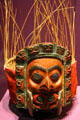 Nisga'a frontlet headdress with white owl from British Columbia at Fowler Museum. Los Angeles, CA.