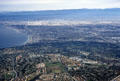 Palos Verdes & Redondo Beach from air looking north to LAX. CA.