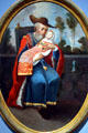 Painting of St Joaquin with Virgin Mary from Mexico at LACMA. Los Angeles, CA.