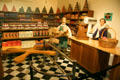 Replica of grocery store in early California strip mall scene at Petersen Automotive Museum. Los Angeles, CA.
