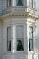 Bay window on William Hayes Perry Mansion at Heritage Square Museum. Los Angeles, CA.