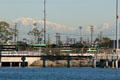 Stacks of container trailer beds in Port of Los Angeles. San Pedro, CA.