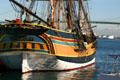 Tall ship Lady Washington at LA Maritime Museum. San Pedro, CA.