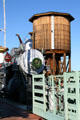 Southern Pacific Steam Locomotive 1765 & water tower at Lomita Railroad Museum. Lomita, CA.