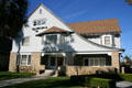 Shingle-fronted house on Chester Place at Mount St. Mary's College, Doheny Campus. Los Angeles, CA.