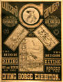 Poster for Wizard Carver Diving Horse Exhibition for show of Dr. W. F. Carver former partner of Buffalo Bill Cody at Autry National Center. Los Angeles, CA.