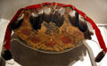 Northern Plains Indian bull hide shield at Autry National Center. Los Angeles, CA.