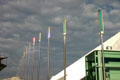 Sun glinting off prismatic light fixtures at Convention Center. San Diego, CA.