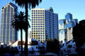One America Plaza, Koll Center & Emerald Plaza from Pantoja Park. San Diego, CA.
