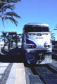 Amtrak locomotive on San Diego to LA run. CA.