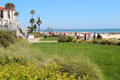 Landscaped beachfront of Hotel del Coronado. Coronado, CA.