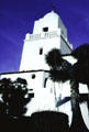 Serra Museum tower on hill over Old Town where first mission stood. San Diego, CA.