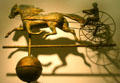 Horse & sulky weathervane by J.L. Mott at Mingei Museum. San Diego, CA.