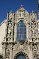 Figures from California history on facade of Museum of Man building in Balboa Park, San Diego, CA