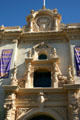 Carving details over entrance of House of Hospitality in Balboa Park. San Diego, CA.