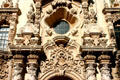 Casa del Prado Baroque facade detail. San Diego, CA.