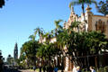 Main walkway of Balboa Park as laid out for 1915 Panama-California Exposition to celebrate the opening of the Panama Canal. San Diego, CA.