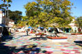 Plaza of Spanish Village in Balboa Park. San Diego, CA.