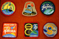 Mercury 7 astronaut mission patches at San Diego Aerospace Museum. San Diego, CA.