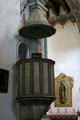San Luis Rey Mission Church pulpit. Oceanside, CA.