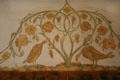 San Luis Rey Mission Church mural of birds eating berries. Oceanside, CA.