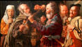 Musicians' Brawl painting by Georges de La Tour at J. Paul Getty Museum Center. Malibu, CA.