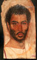 Romano-Egyptian mummy portrait of man at Getty Museum Villa. Malibu, CA.