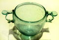 Roman glass wine cup at Getty Museum Villa. Malibu, CA.