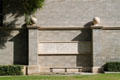 Lincoln quote on facade of Lincoln Shrine. Redlands, CA.