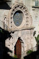 Spanish-Revival facade of St. Francis Chapel at Mission Inn. Riverside, CA
