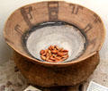 Luiseño basket hopper to keep acorns from flying out when ground on mortar stone at Riverside Museum. Riverside, CA.