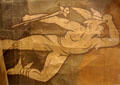 139tth winged mercury air squadron insignia removed from WWI SPAD airplane at March Field Air Museum. Riverside, CA.