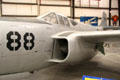 Cockpit & air scoops of Bell Aircraft P-59A Airacomet fighter at March Field Air Museum. Riverside, CA.