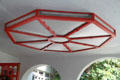Octagonal ceiling lamp by Irving Gill at Clarke Estate. Santa Fe Springs, CA.